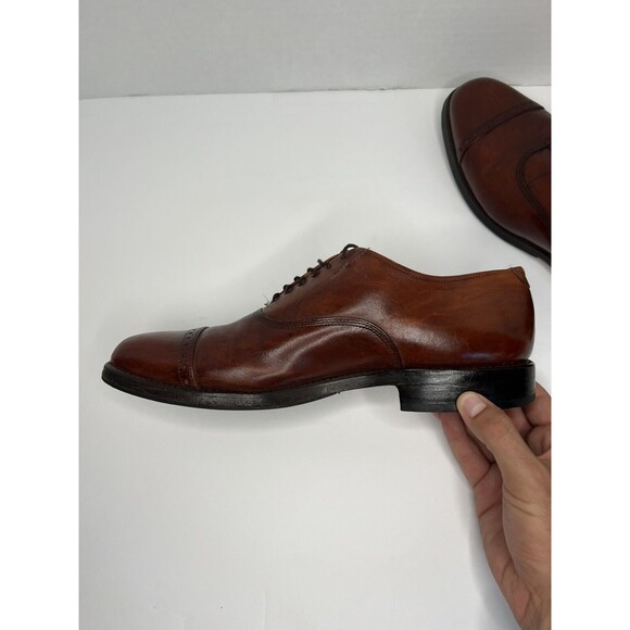 Allen Edmond Fifth Avenue Cap Toe Byron Dark Chili Brown Size 8.5 D Dress Shoes main image 6
